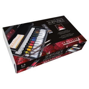 Coffret noir de peintures à l'huile - Sennelier - Extra-fine - 21 ml - 10 Unités